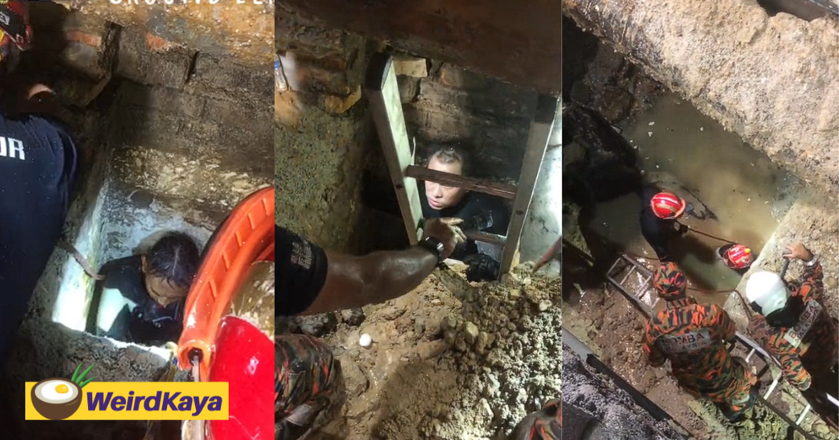 'Near Zero-Visibility' - M'sian Bomba Dive Into KL Sinkhole To Search For Woman Who Fell Into It 3 Days Ago