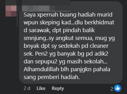 Wife of m'sian teacher admits to throwing away teacher's day gift if it's from rm2 shop | weirdkaya