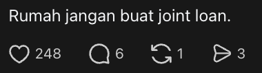 Image from: M’sian Woman Says BF Aims To Get Bigger House Through Joint Loan In Future, Netizens Warn Her To Think Twice | WeirdKaya