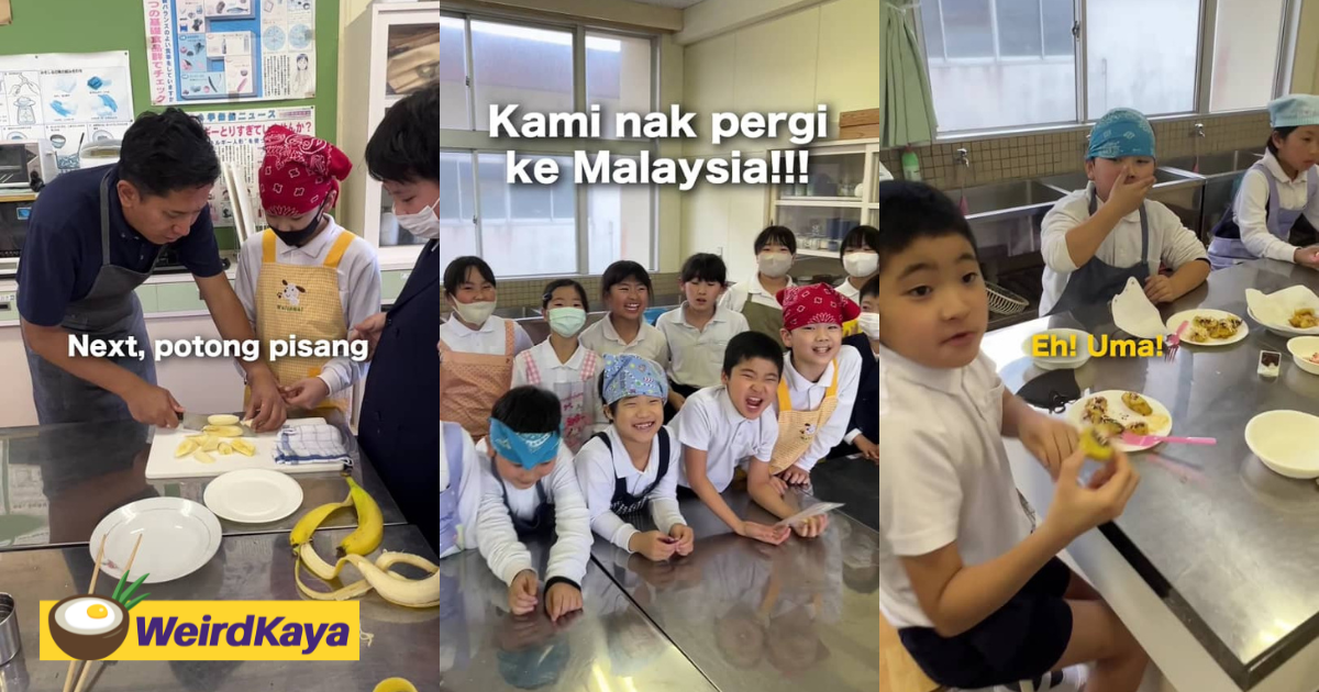 Netizens praise m'sian teacher for introducing 'pisang goreng' to japanese students | weirdkaya