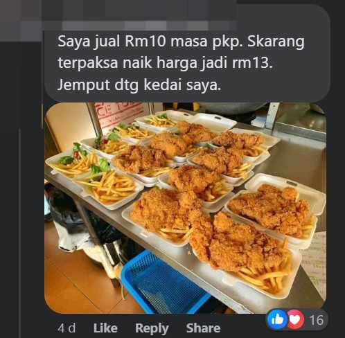 M'sian shocked by size of rm13 chicken chop which was smaller than his hand