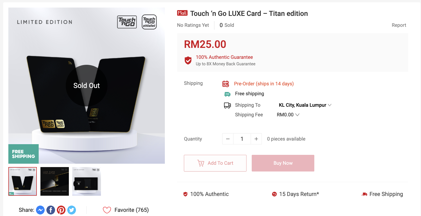 Touch 'n go releases new 'pricier' luxe nfc card at rm25, has same features as normal rm10 nfc card | weirdkaya