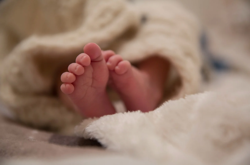 Newborn baby's feet