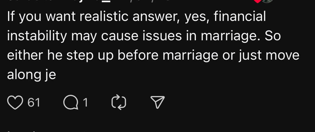 'Not On Her Level' - M’sian Parents Reject Daughter’s BF Marriage Proposal Due To His RM1.8K Salary comment