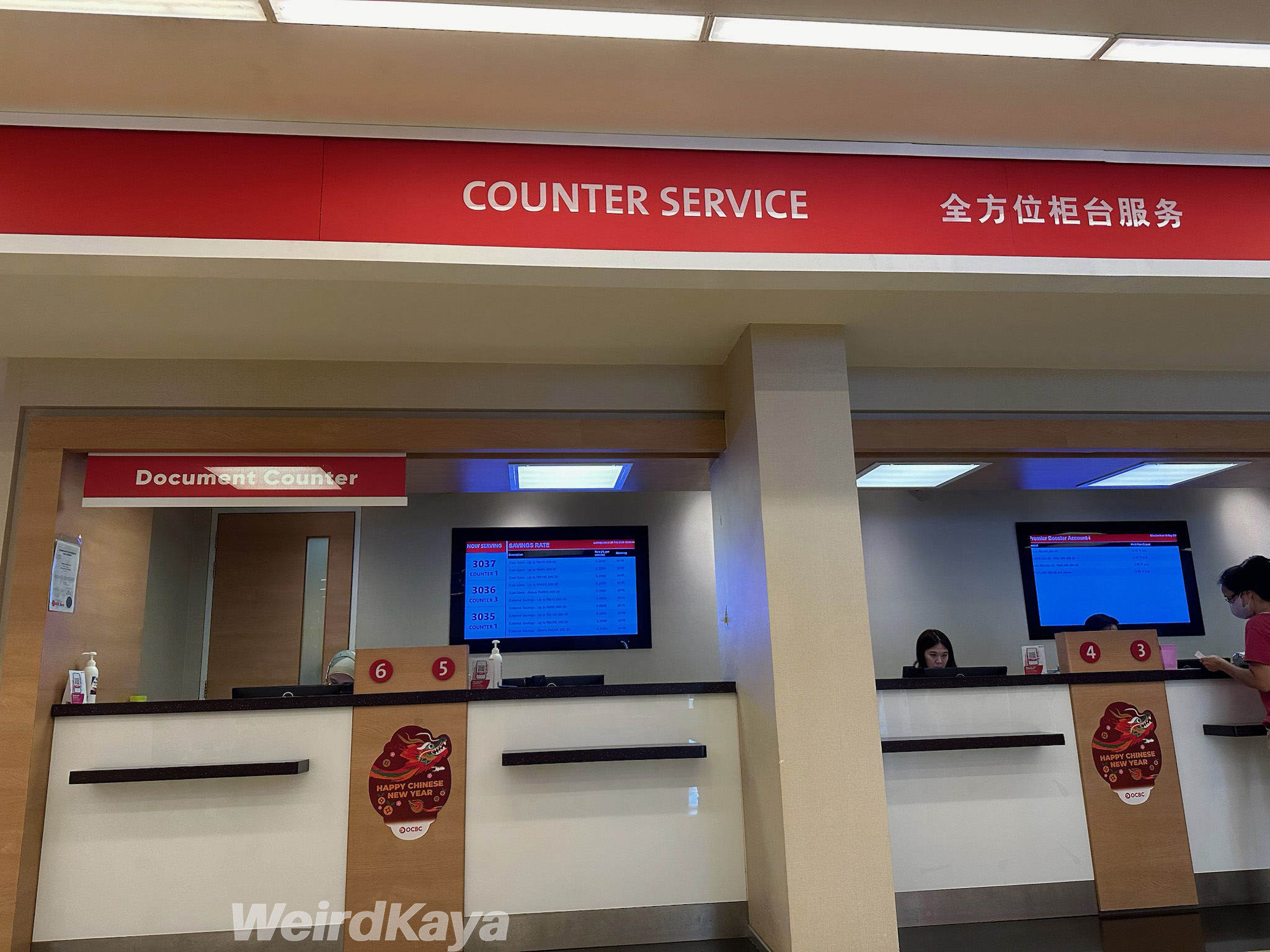 Ocbc bank counter