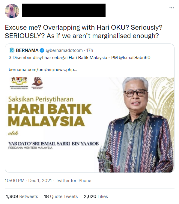 Hari batik overlapping with hari oku