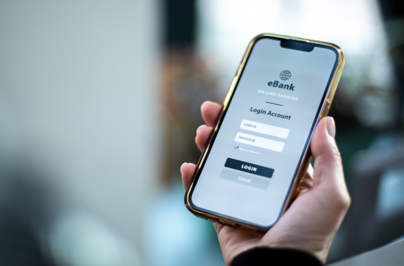 Online banking on the phone