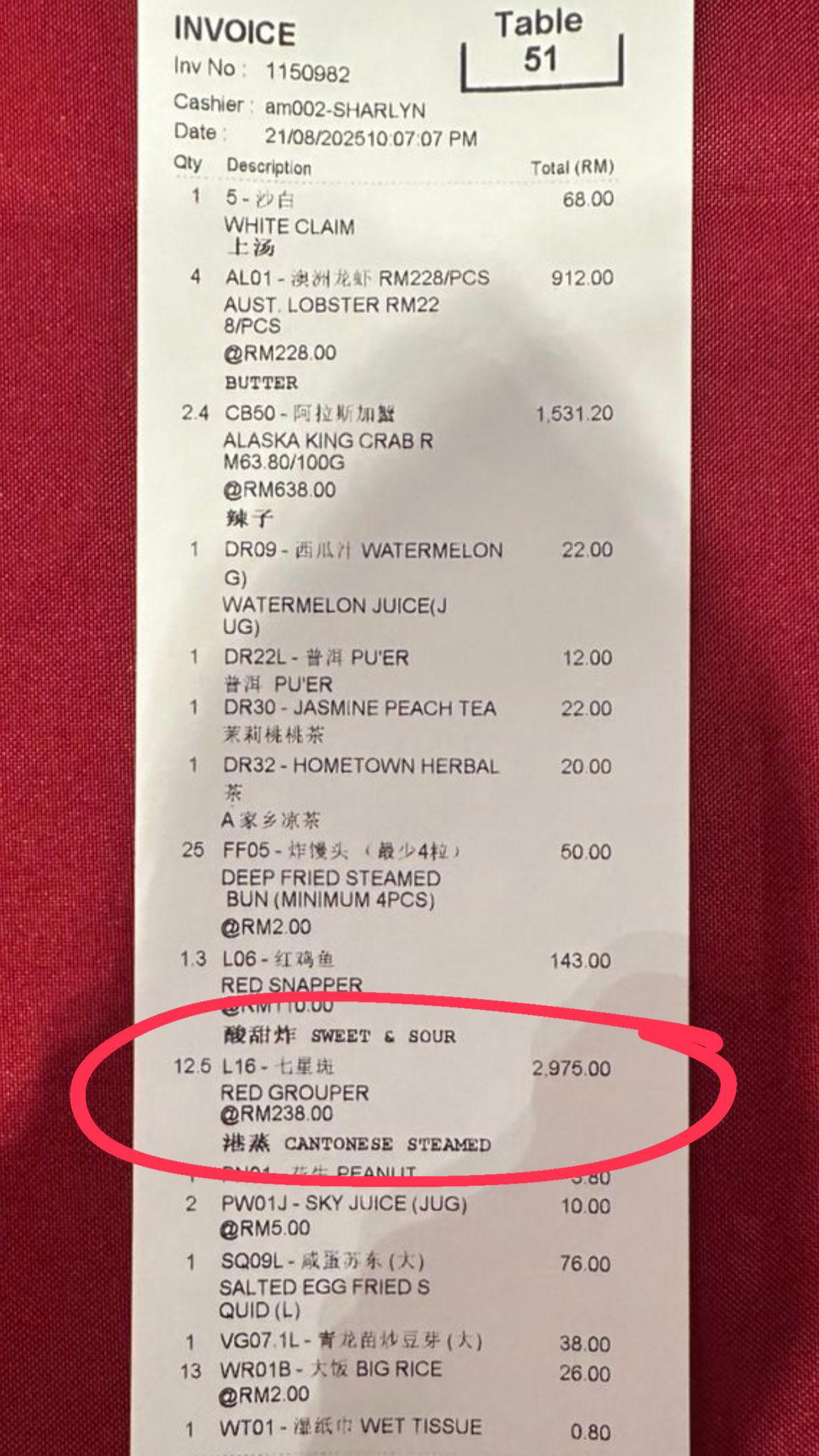 Overcharged RM2975