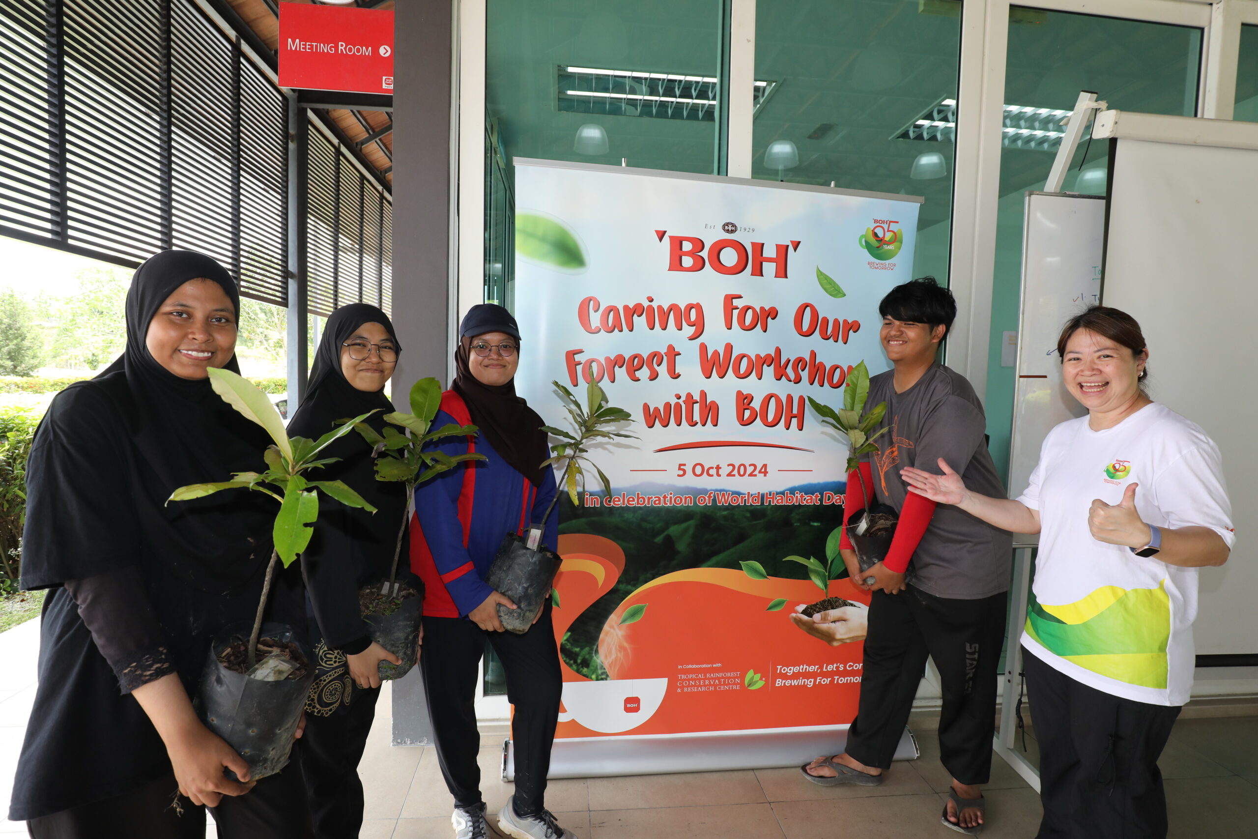 Participants were given a plant each to take home