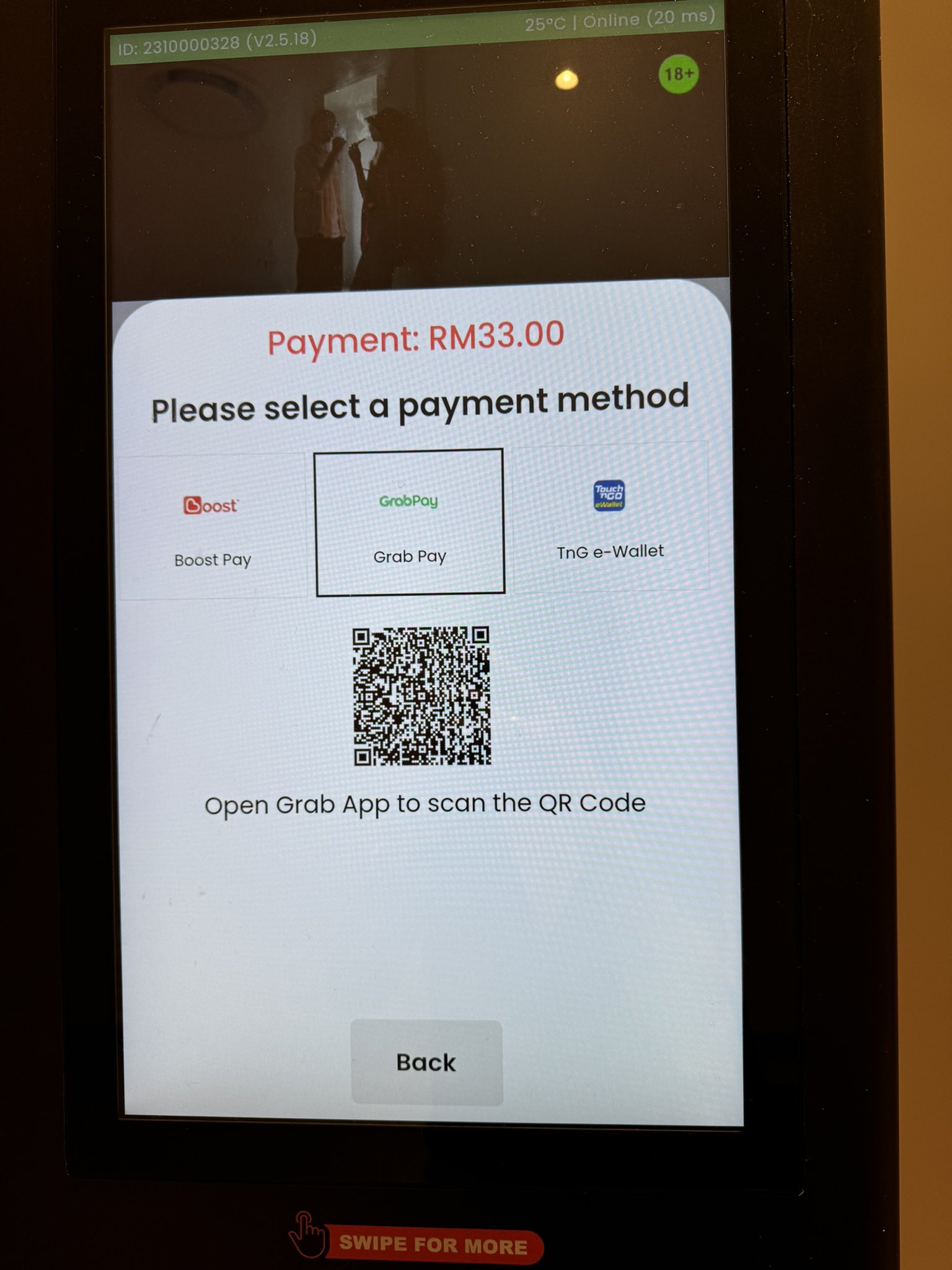 Payment methods for vape machine