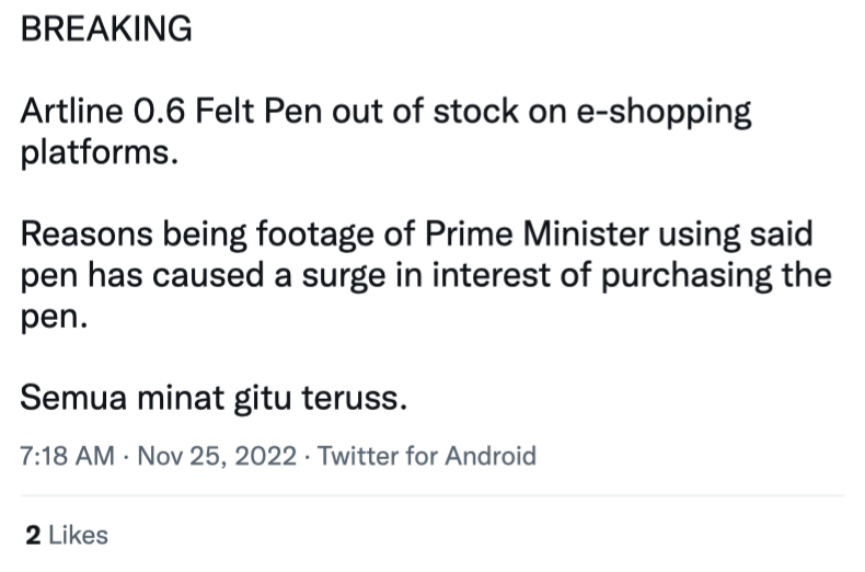 Pen artline 0. 6 anwar swearing-in comment 02