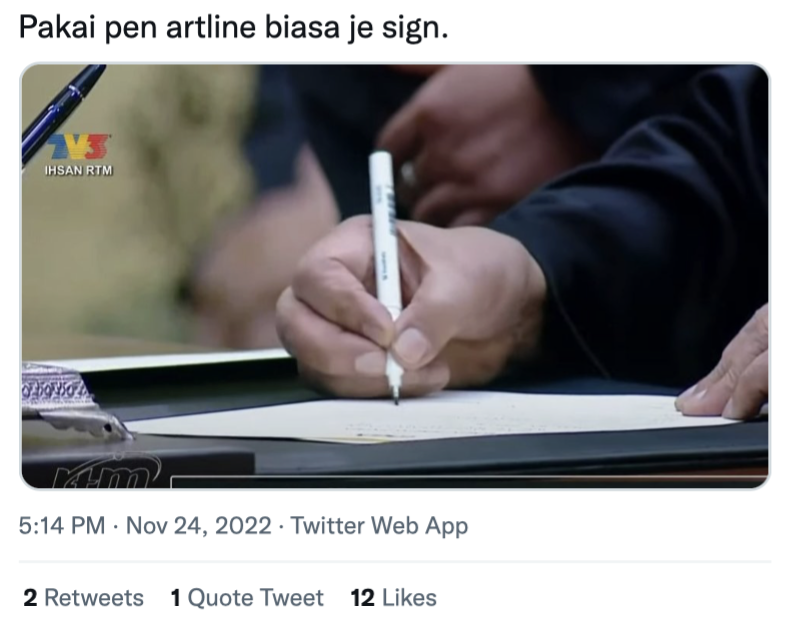 Pen artline 0. 6 anwar swearing-in comment 03