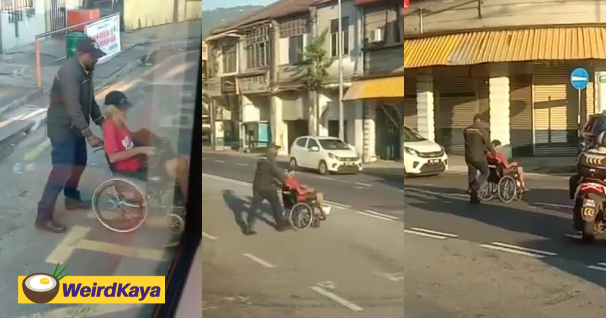 Penang bus driver praised for assisting oku passenger in crossing the road | weirdkaya