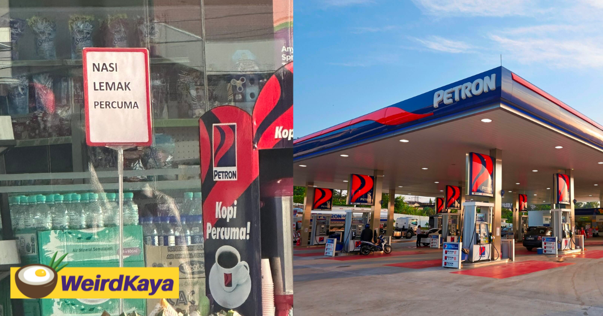 Penang petrol station gives out free nasi lemak & coffee, wins praises online | weirdkaya