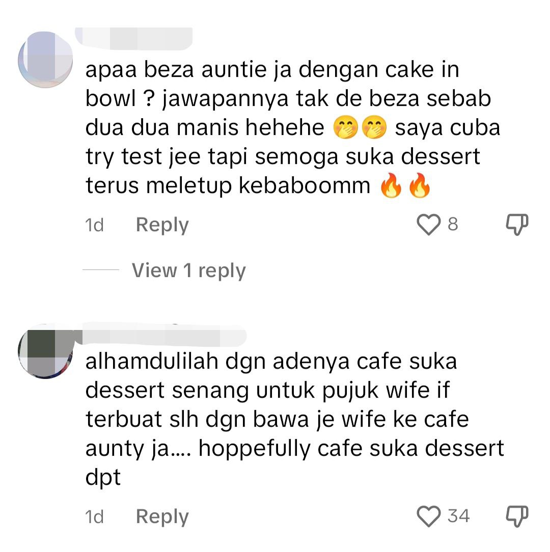 Mengidam 'suka dessert' auntie ja terkilan terima komen negatif netizen - 