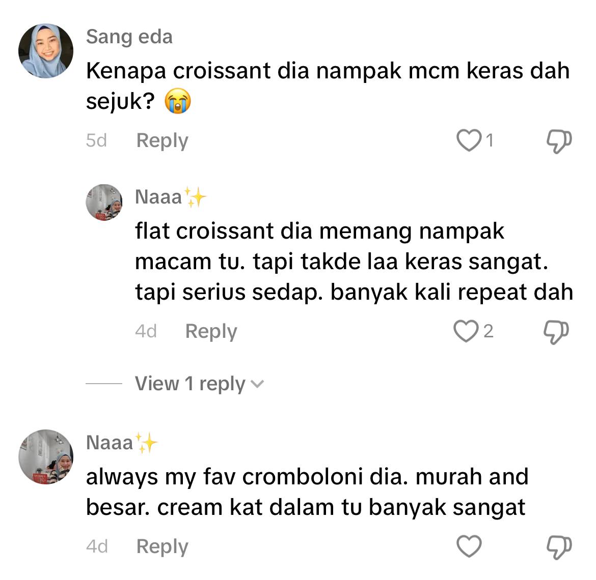 Netizen pelik flat croissant nampak keras & sejuk! - 