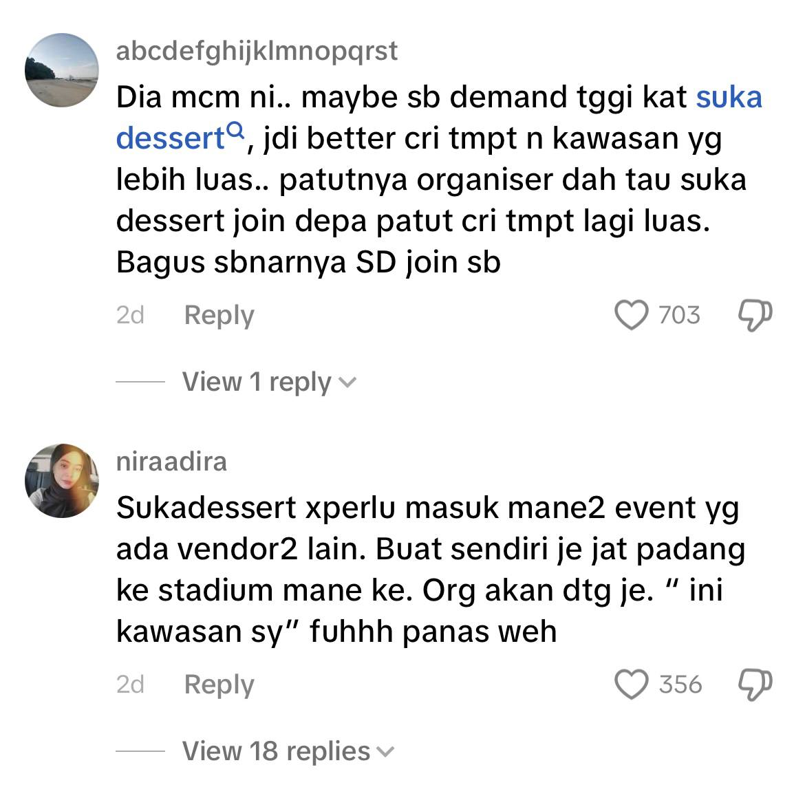 Tarik diri dari cheesert festival, suka dessert akui banyak pihak beri bantuan & sokongan. | weirdkaya