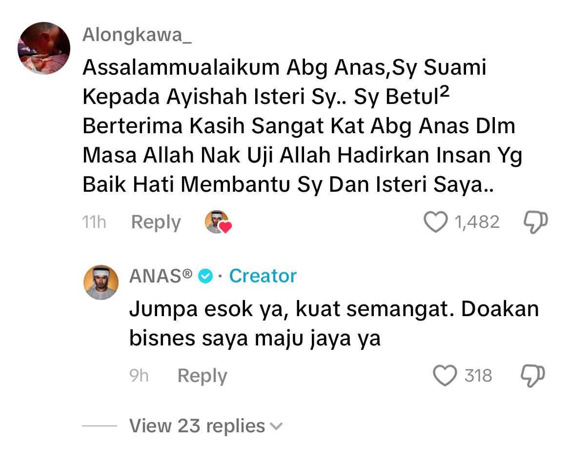 Kenderaan terbakar, anas zahrin beli motosikal buat pasangan suami isteri, netizen sebak doa murah rezeki. | weirdkaya