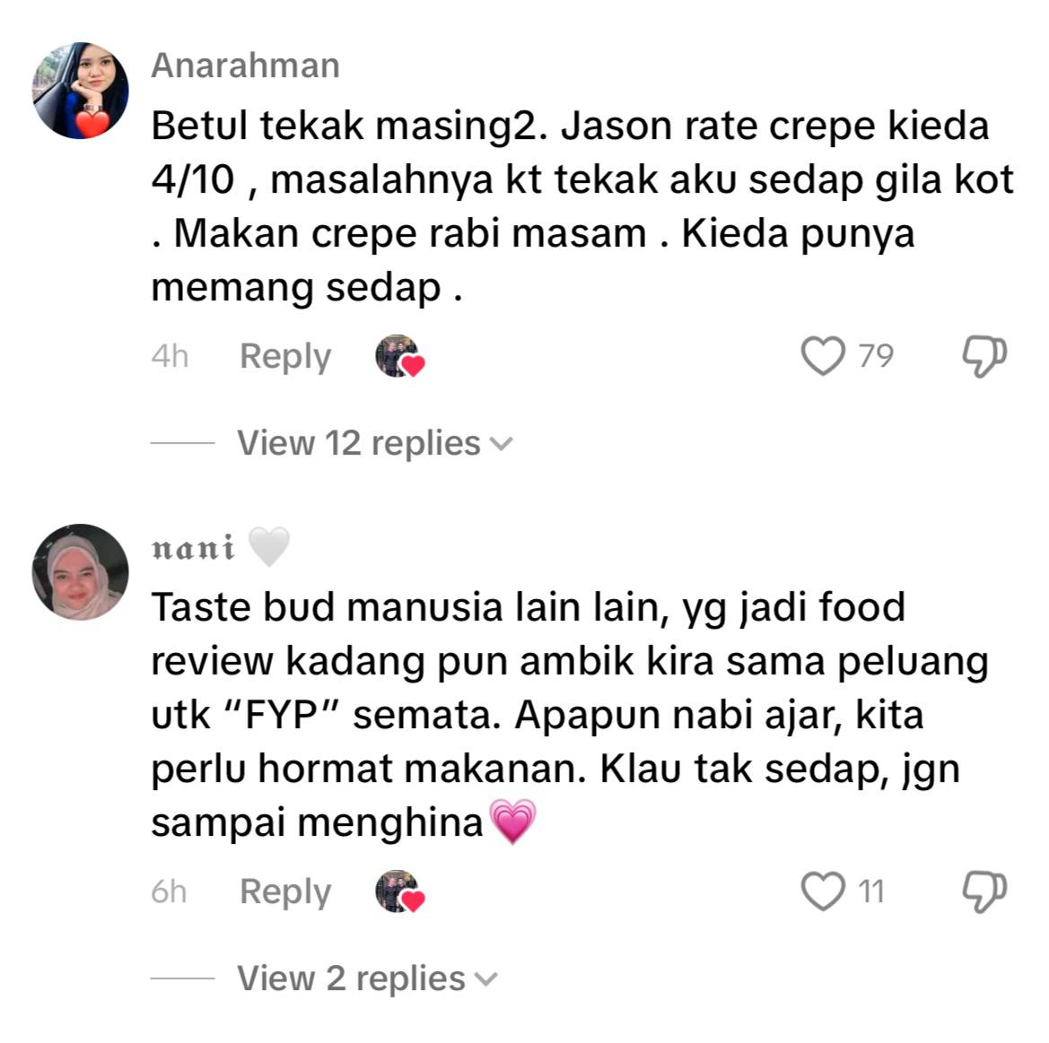 Kieda Crepe kongsi Pandangan 'Food Reviewer' Komen Negatif, Minta Guna Kelebihan Bantu Perniagaan Orang Lain. | WeirdKaya