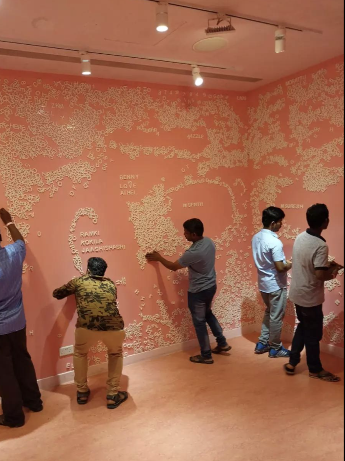 Photos of migrant workers spending off day at sg's museum of ice cream melts hearts online | weirdkaya