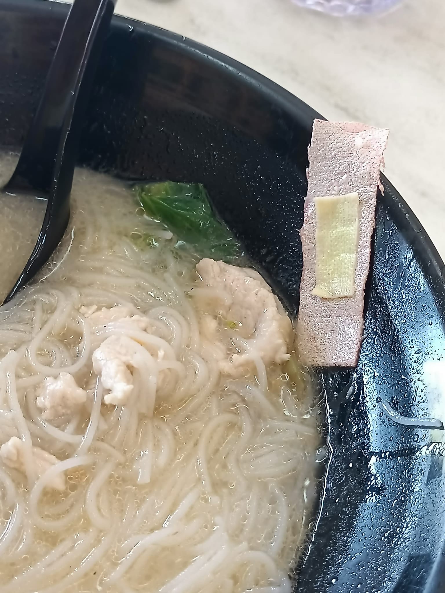 Plaster found inside noodle soup