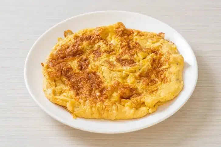 Plate of omelette