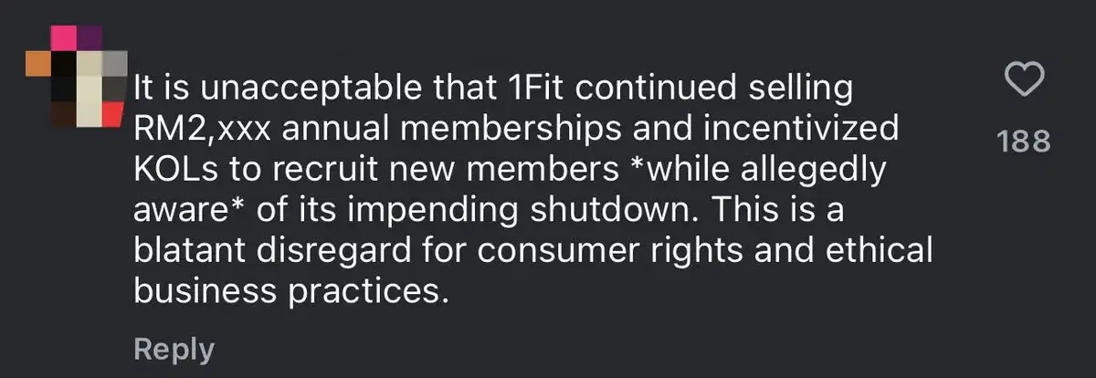 Popular Fitness App 1Fit Closes Down Abruptly, Leaving Many Users Affected comment 1