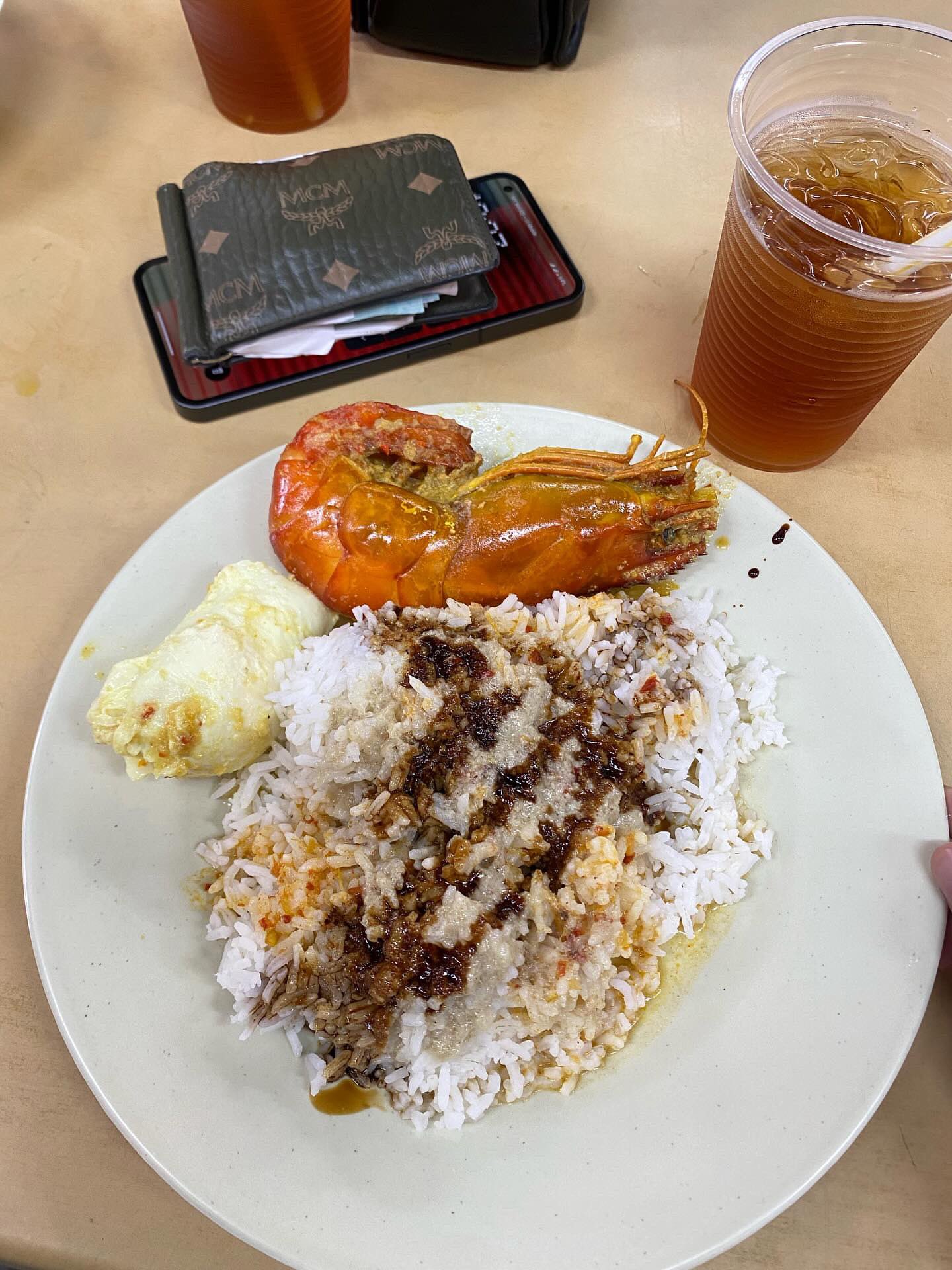 M'sian netizen's meal of rm30 tiger prawn, egg, and rice