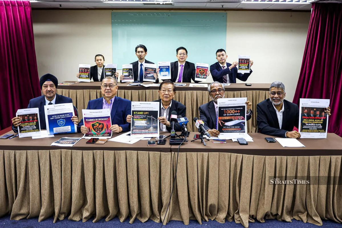 Press conference about fake legal firms