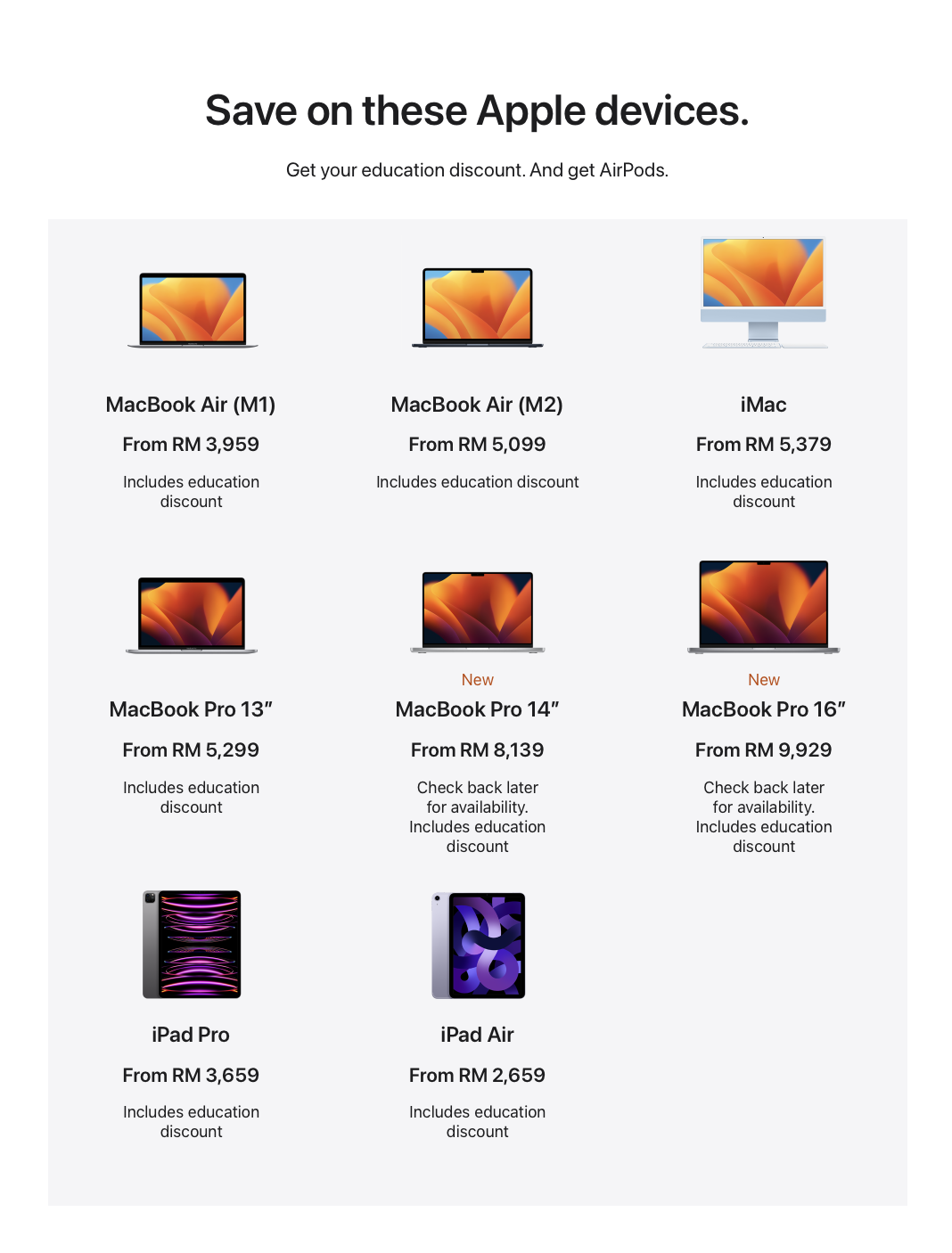 Apple deals malaysia price