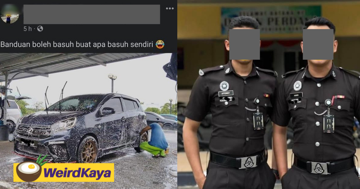 Netizens express outrage after viral photo shows inmate washing an officer's car | weirdkaya