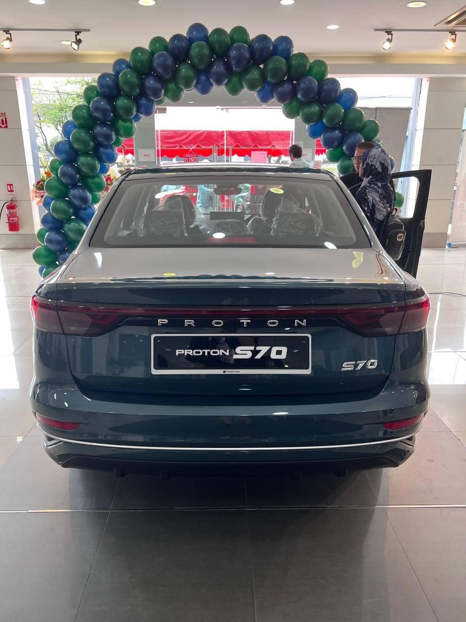 Proton s70 in a showroom