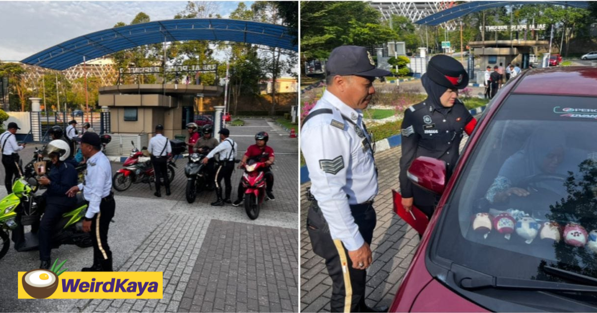 Putrajaya police hq conducts internal 'spot-check' & issues fines to several officers for traffic violations | weirdkaya