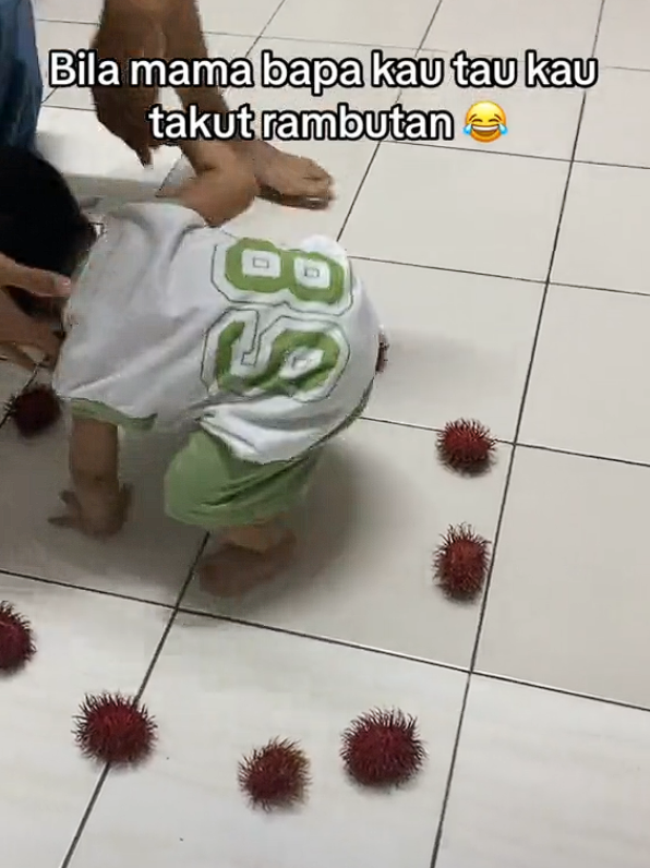 Rambutan prank on kid (1)