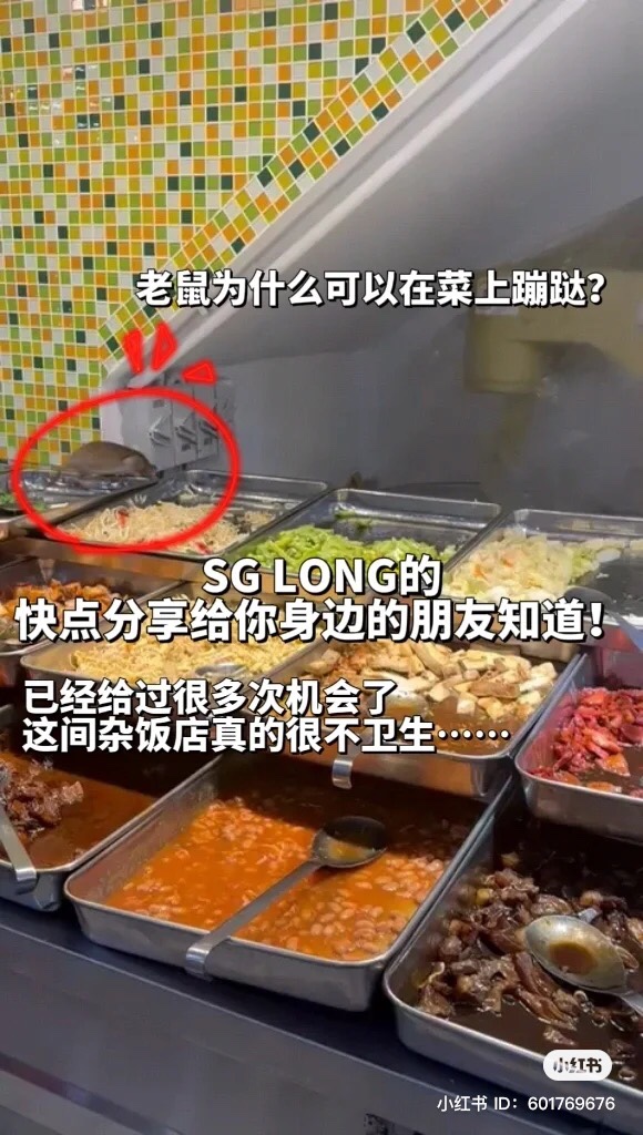 Rat at sg long zhap fan stall