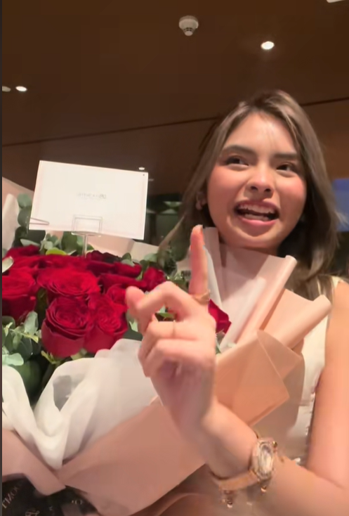 Receiving flower for the first time