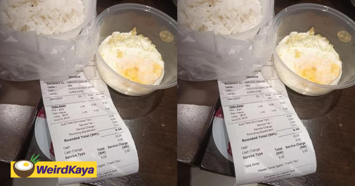 'rm10 for this? ' - m'sian shocked by price for just plain rice with egg | weirdkaya
