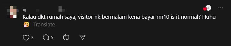 Subang Apartment Charges Visitors RM2 Each Time They Enter & Exit, Leaves Netizens Stunned comment 1