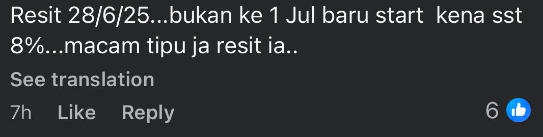 Rm97k KTV bill receipt criticize comment 1