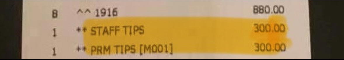 Rm97k KTV bill receipt staff tips