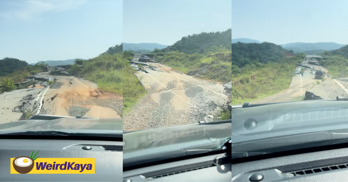 Road In Kelantan, Which Hasn't Been Fixed In 3 Years, Looks Like It Came Straight Out Of A Battlefield | WeirdKaya