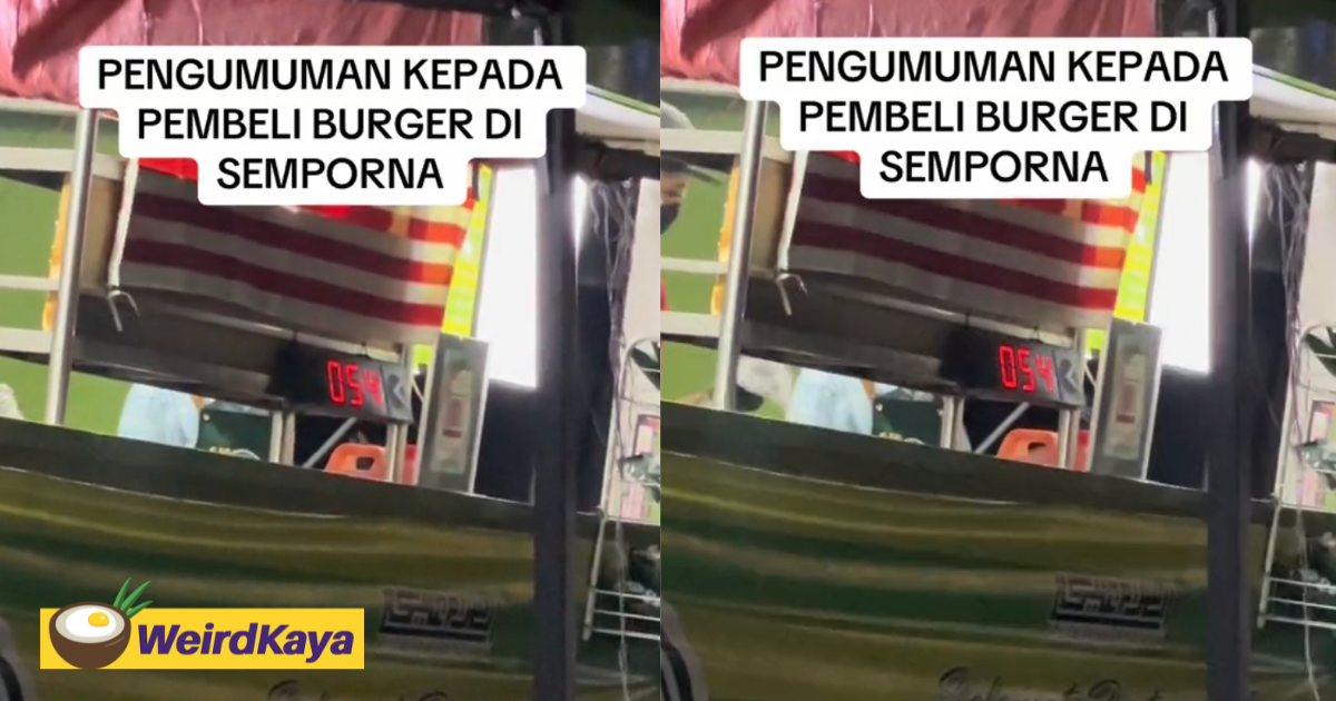 'thought only govt offices use it! '– sabah burger stall spotted using number calling system, amuses netizens | weirdkaya