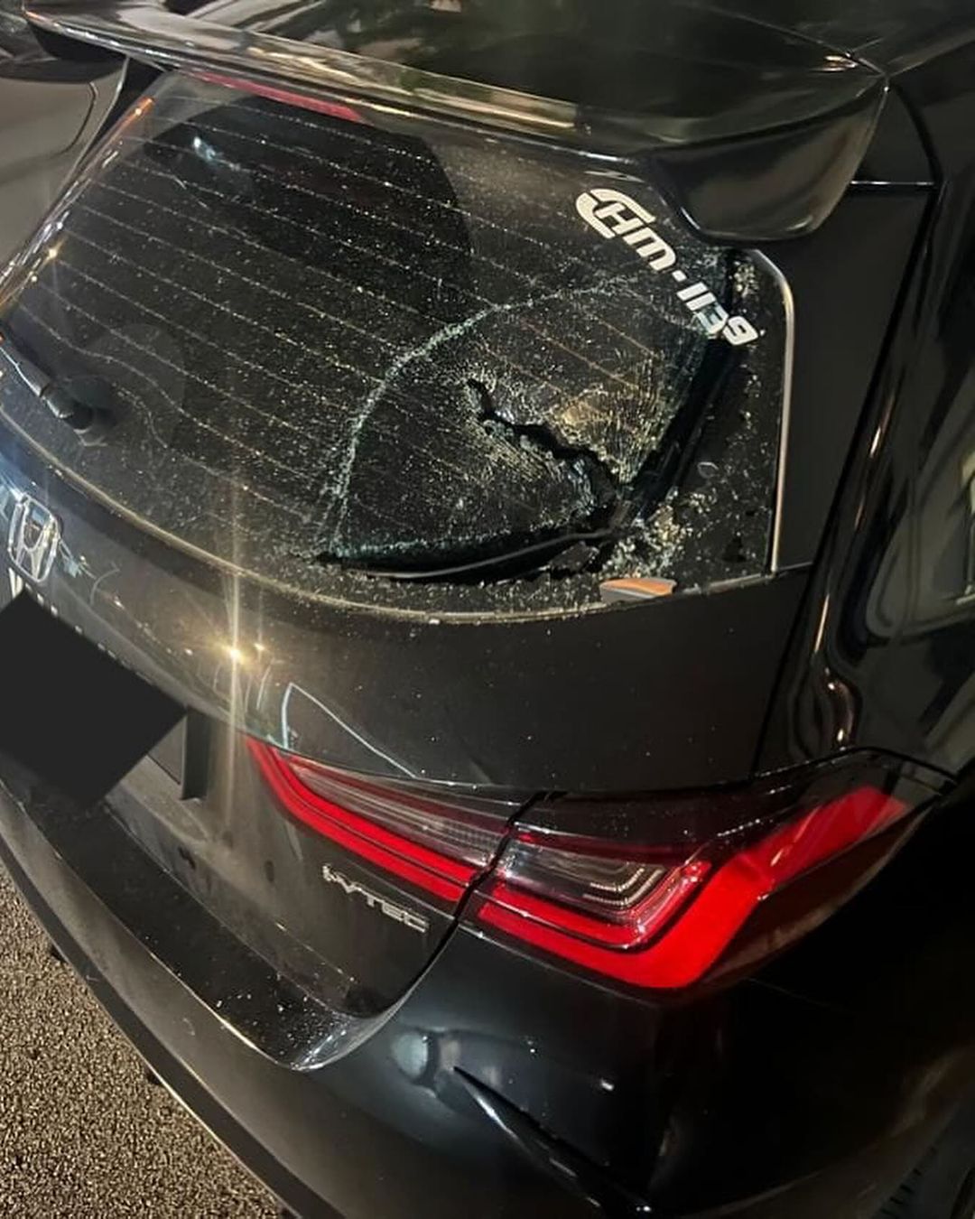 Safiq rahim's car damaged