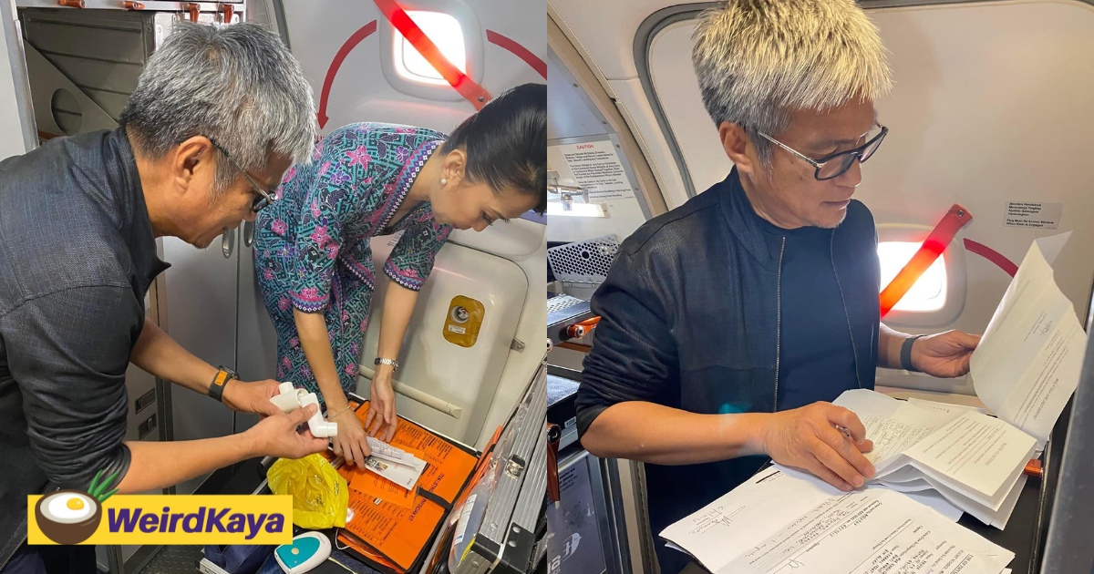 Sarawak's deputy minister aids patient with medical emergency on mas flight, wins praise online | weirdkaya