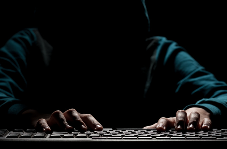 scammer in the shadows