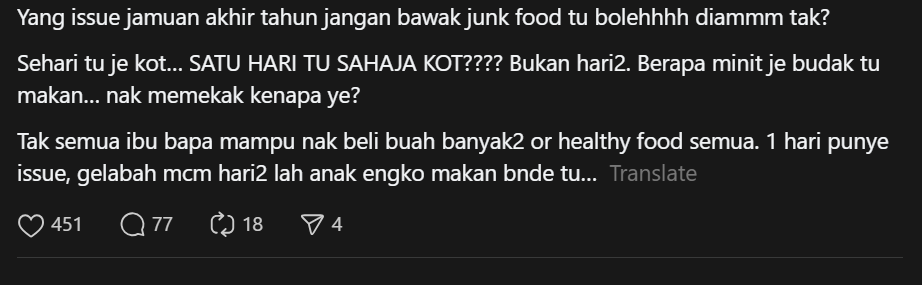 school party complain