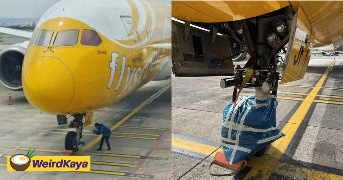 Scoot airlines plane loses a wheel, crew only realised it upon landing at taiwan's taoyuan airport | weirdkaya