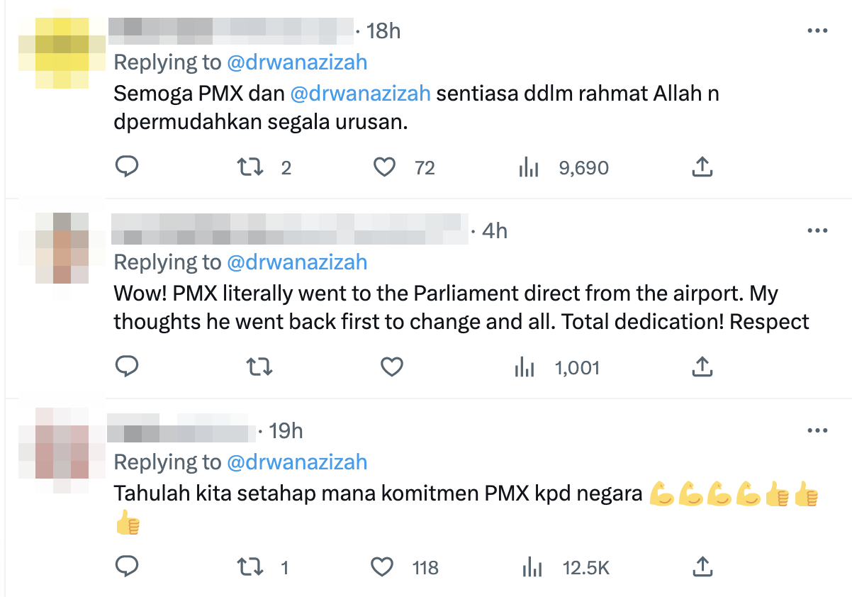 Anwar reunites with wan azizah in parliament after turkey trip, netizens touched | weirdkaya