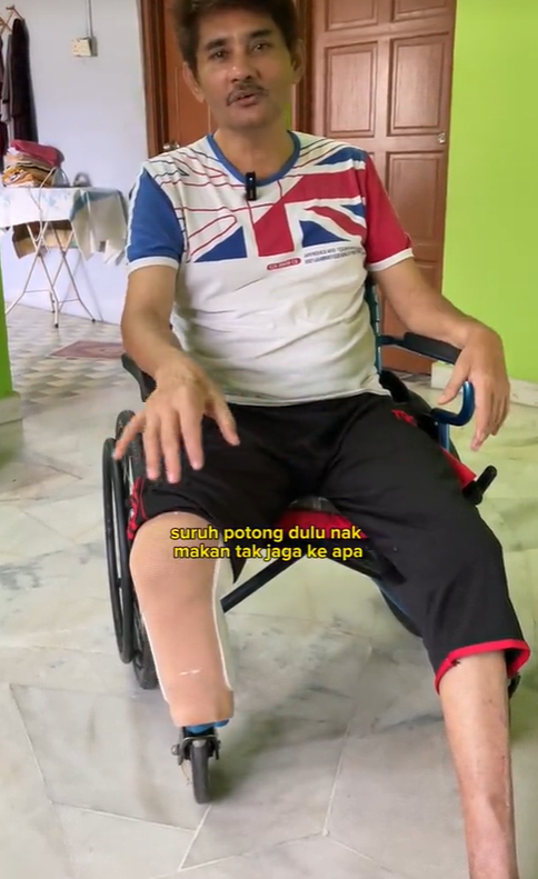 M'sian man has leg cut off after drinking teh tarik 3 times daily for years, now regrets not taking care of his health