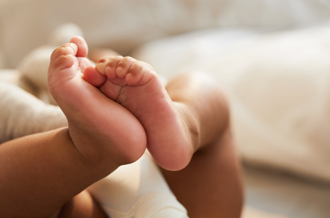 Young child's feet